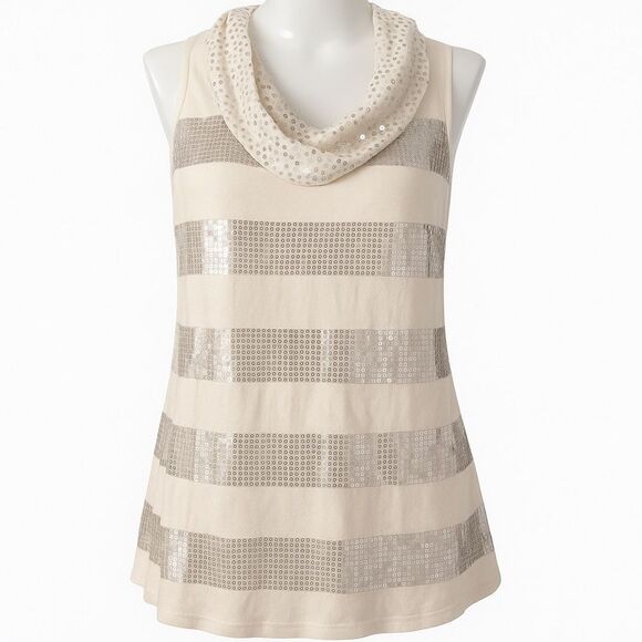 White House Black Market Tops - MED White House Black Market Sequin Tank Top Sexy
